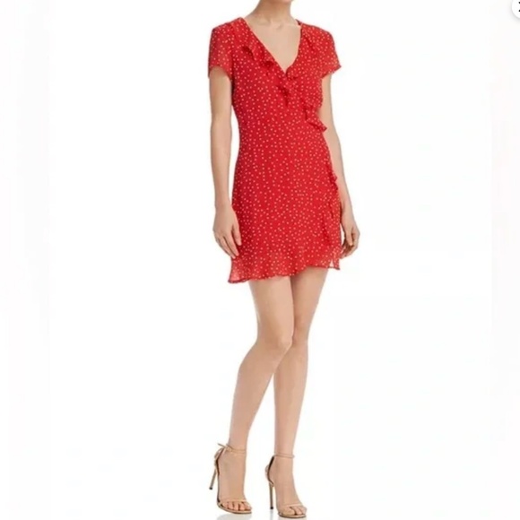 Bardot Red Polka Dot Dress size S / 6 NWT - Picture 1 of 9
